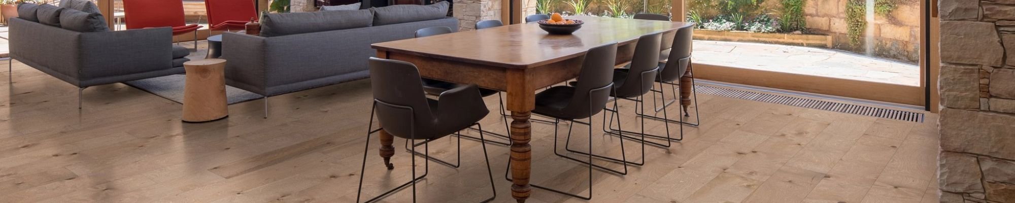 Dining area with hard flooring - Solano Carpet in CA